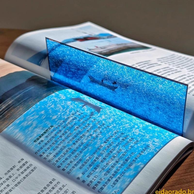Marcadores Acrílicos Semitransparentes Design Cenário Oceano Perfeito Para Ler E Estudar 10x5cm