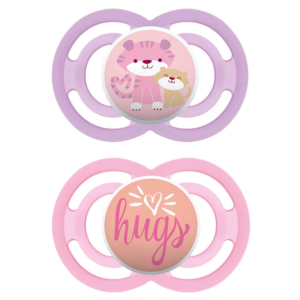Chupeta Mam Perfect 16+ Meses Rosa Desenhos Sortidos com 2 Unidades