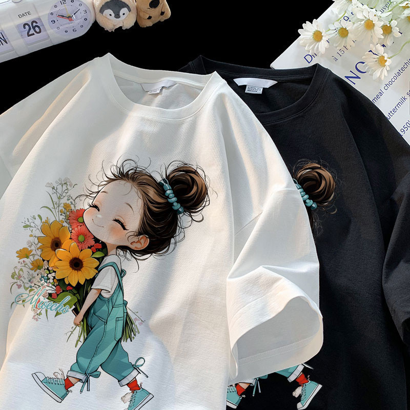 [Camiseta Premium Algodão Puro]LA Plus Size Unissex-Oversized Confortável Estilo Casual Camiseta Tecido RespiráveL
