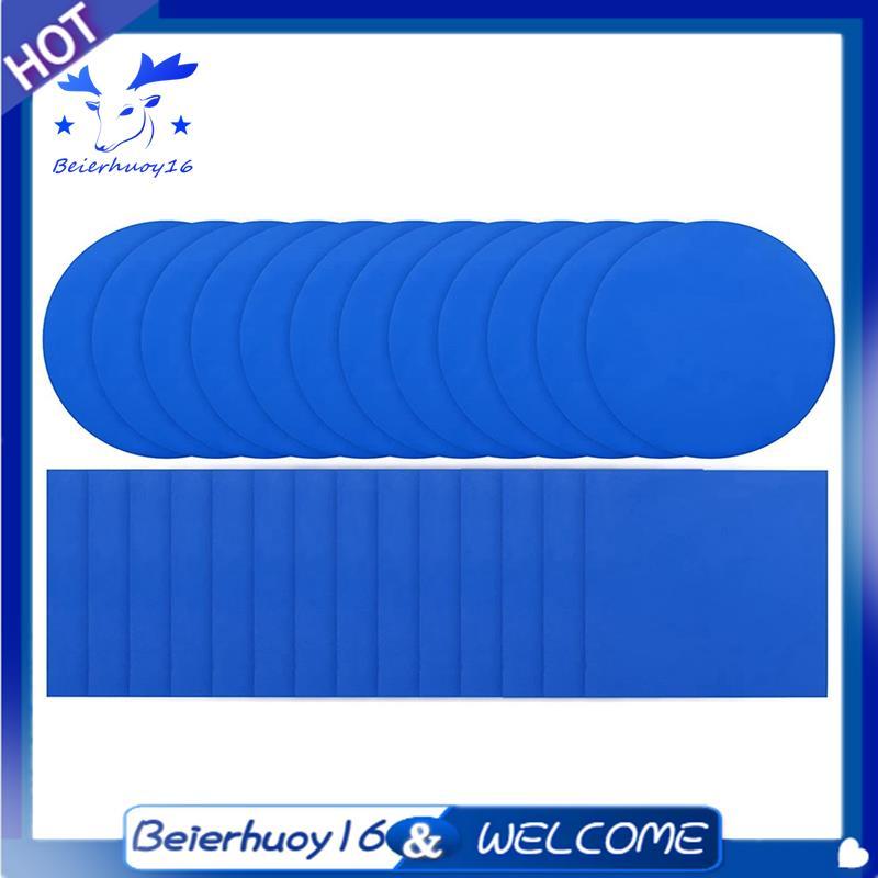 50 Kit De Reparo De Remendo De Piscina De PVC Autoadesivo Azul Forro Para Piscinas Produtos Infláveis De Barco