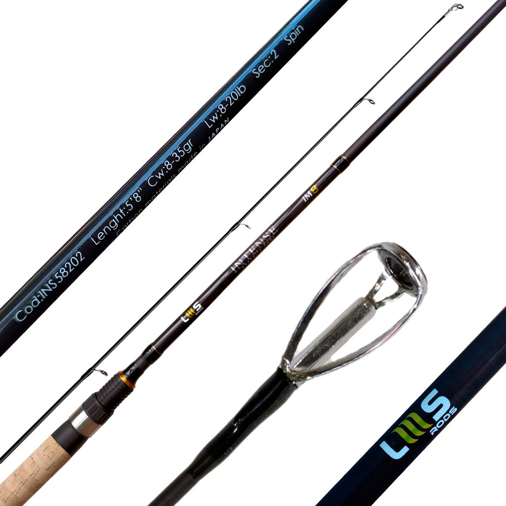 Vara De Pesca Lumis Intense Para Molinete 1,76m 8-20lbs 2 Partes Carbono Leve Resistente Pesca Esportiva