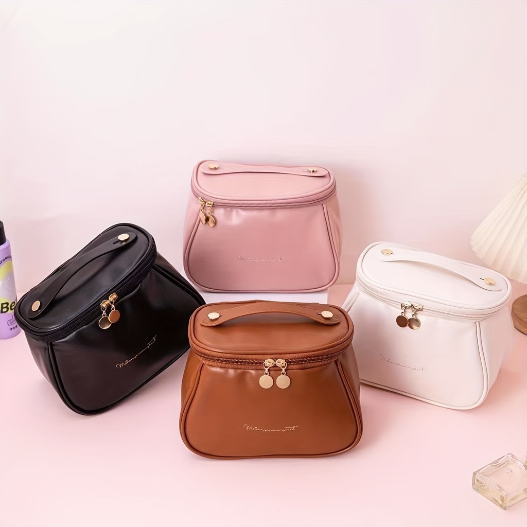 Bolsa De Maquiagem De Couro MultiFuncional De Grande Capacidade De Viagem Necessário Tiko