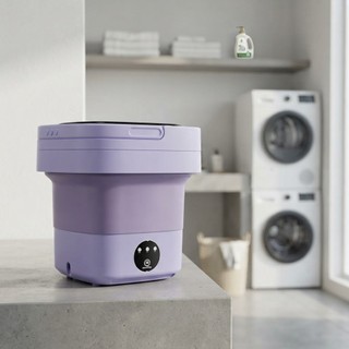 Mini Lavadora de Roupa 6.5 Litros Dobrável Portátil Bivolt Automática para Studio  e Viagens Centrifuga