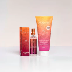 Duo Essencial Fantastic Amakha Paris - Perfume 15ml + Hidratante | Floral Gourmand Doce e Sedutor