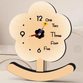 2025 novo estilo flor relógio criativo ornamentos Tumbler Desktop doméstico mudo relógio creme estilo mesa pêndulo Micke