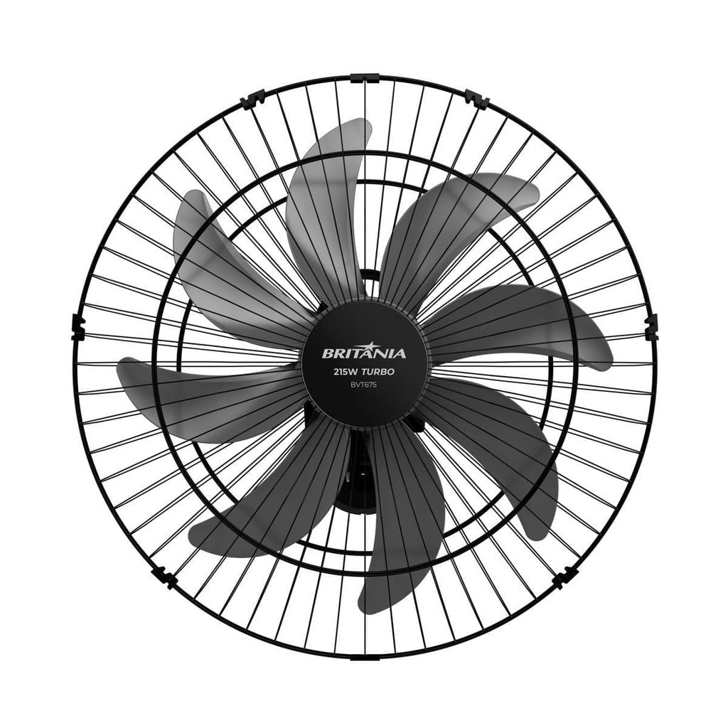 Ventilador de Parede Britânia 60cm 8 Pás Turbo BVT675