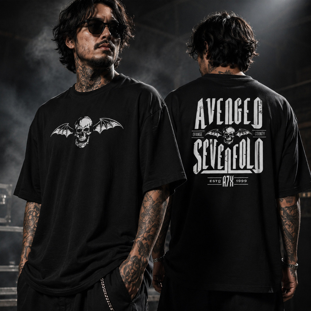 Camiseta Avenged Sevenfold Masculina Oversized Rock Unissex 100% Algodão Premium Streetwear