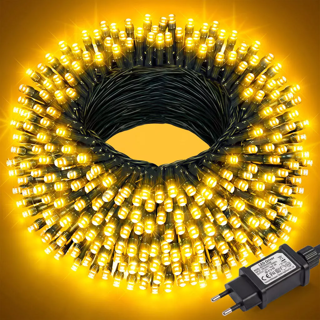 Pisca Pisca Strobo Cordão 10/20/30m Enfeites de Natal Decoração Luzes Casa Lojas Fio de LED Natalino — imagem 1