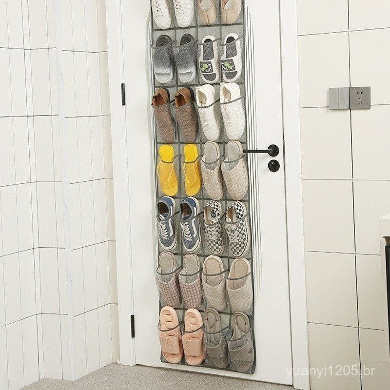 Over-the-door shoe rack with 24/28 compartments