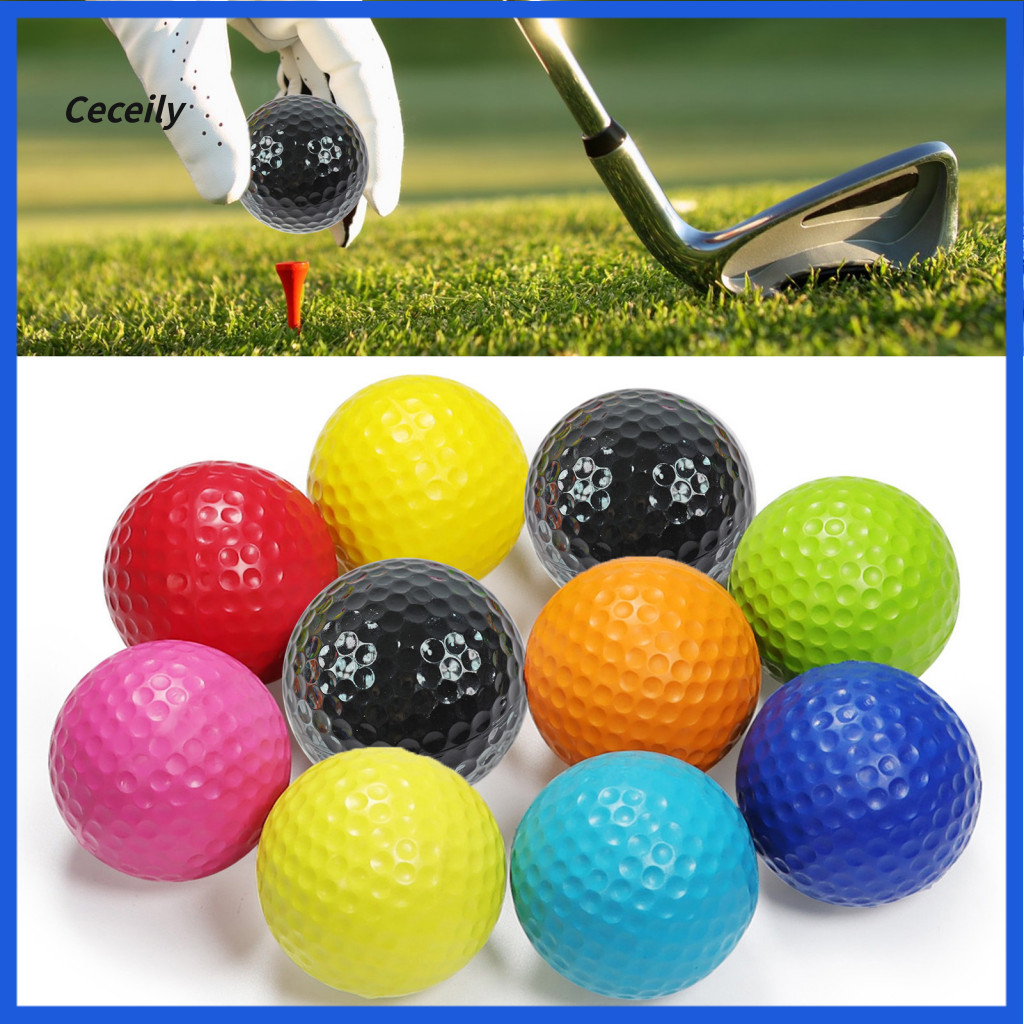 Durable Golf Balls Stable Flight Rubber Practice Ball Double-layer Putting Swing Training Professional Driving Range for