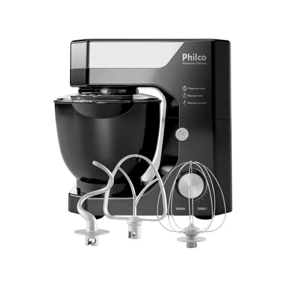 Batedeira Planetária Philco Preta 800W 12 Velocidades 5 Litros PBP90A 103401154