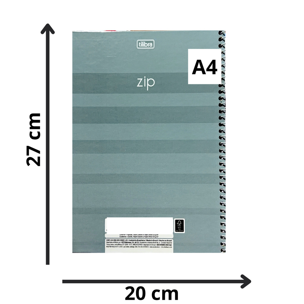 Caderno 1 Matéria Universitario ZIP Colors -TILIBRA · foto 2