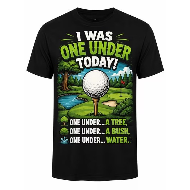Camiseta Manga Curta Estampada de Golfe Divertida Confortável Estilosa Moderna para Uso Casual no Verão Moda Tendência
