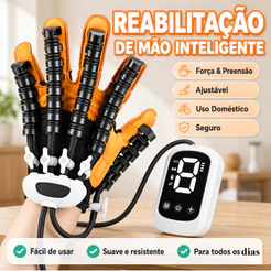 Luva de reabilitação pneumática, usada para a reabilitação de mãos e dedos após derrame e recuperação da função motora
