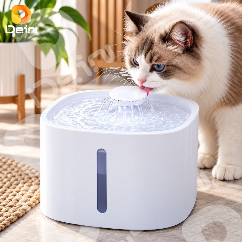 Bebedouro Fonte Automática Pet 3 Litros com Filtro Triplo LED Silencioso para Cães e Gatos