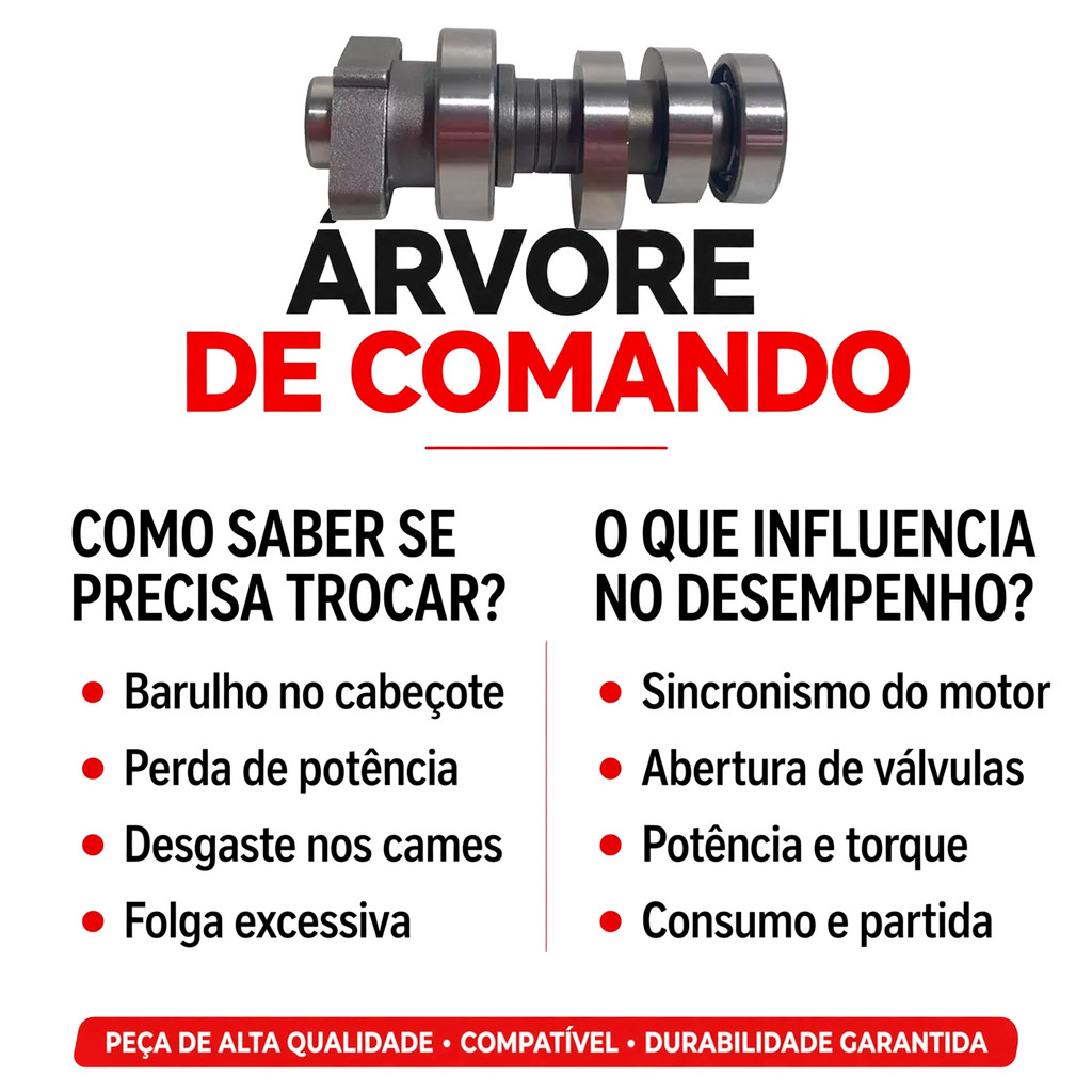 Arvore de Comando Cg 150 Titan Sport 2005 At 2008 — imagem 2 de 2