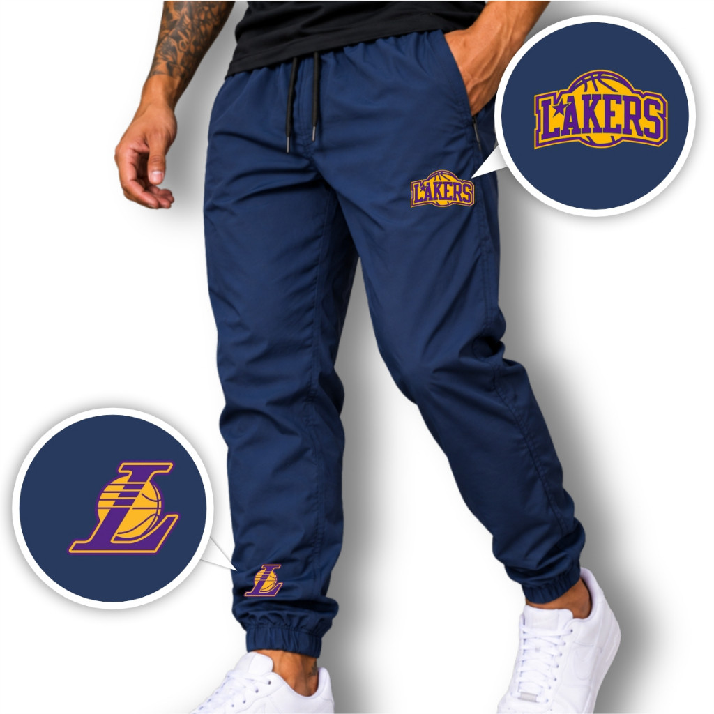 Calça Tactel Masculina Jogger LKRS02 Esportiva Fitness Academia Treino Corrida Caminhada Casual Confortável Leve