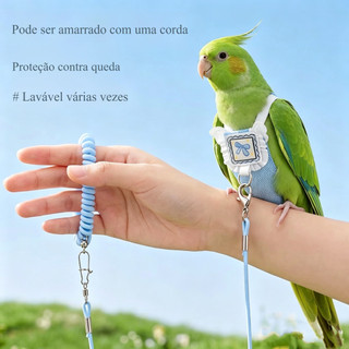 Roupa de verão ultraleve para papagaios, acessório essencial para passeios com aves, saco coletor de fezes para uso exte