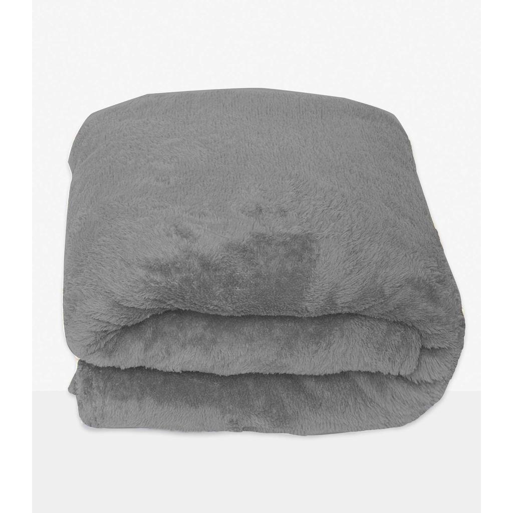 Manta De Microfibra Lisa Queen Rovitex Home Cinza