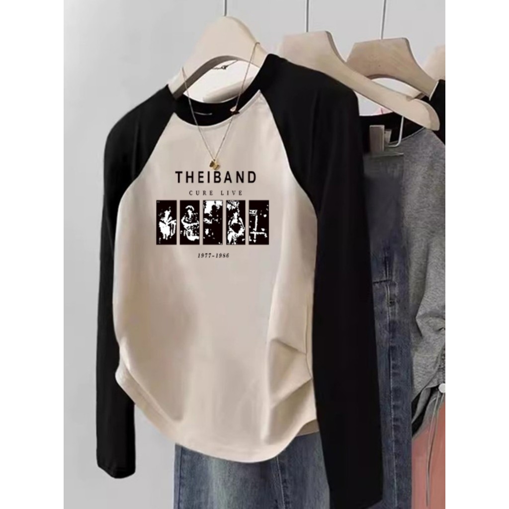Meninas contraste cor puro algodão manga comprida camiseta primavera outono estilo grandes crianças camisa de fundo inte