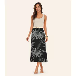 Regata Feminina Ribana de Viscose Rovitex Bege
