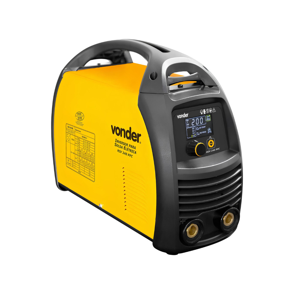 MAQUINA DE SOLDA VONDER INVERSORA BIVOLT COM DISPLAY DIGITAL LCD RIV 240 PFC TIG/200A