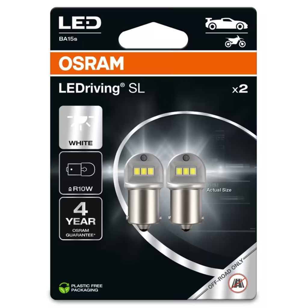 Par Lâmpada Osram Led Riving® R10w 6000k 1 Polo Super Branca