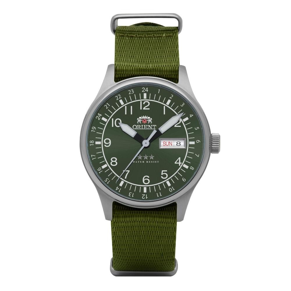 Relógio Orient Automático 3 Estrelas Verde Nylon Exclusivo