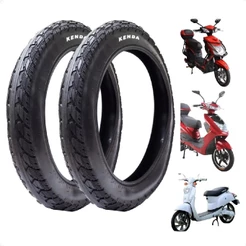 PAR Pneu Kenda Aro 16 X 2.50 Eco Fun Bike Bicicleta Elétrica E-Bike Scooter Ecofun