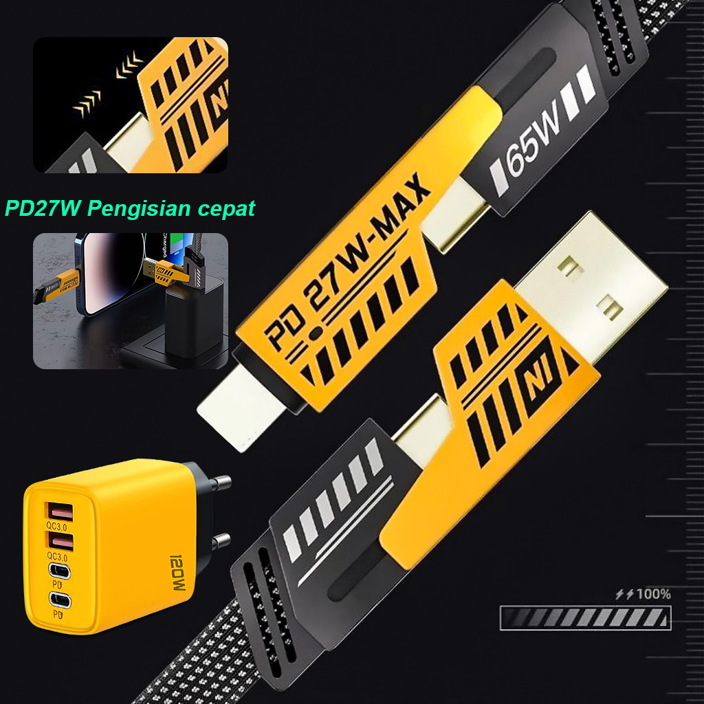 Pasevin 4 Em 1 Cabo De Dados Rápido De Metal Conversível Type C USB iOS Apple/Tipo/120w Carregamento E Transferência Ráp em Oferta na Shopee