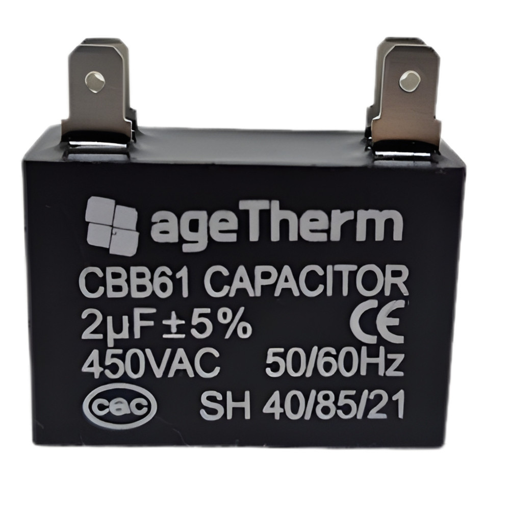 Capacitor de Partida 2µF 450V Para Ventilador