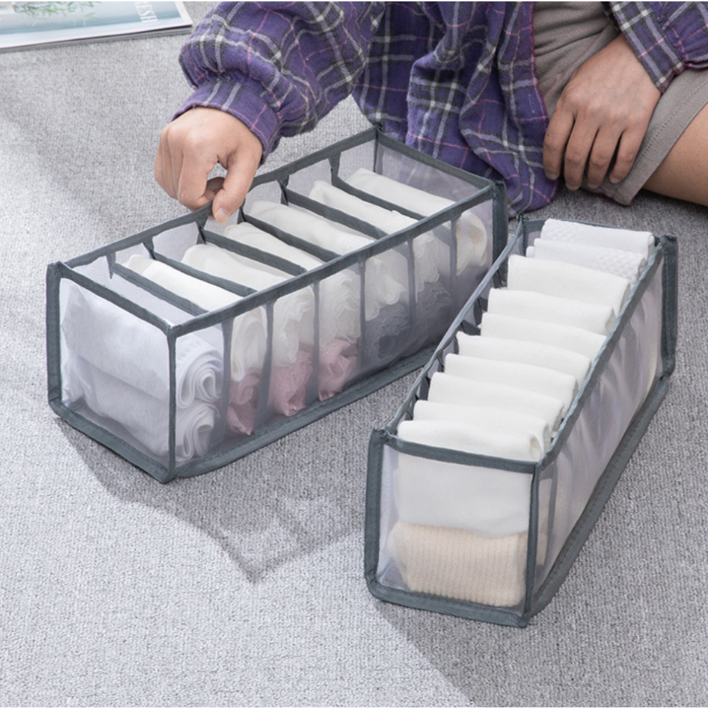 Kit 3 Organizadores De Gaveta 06/07/11 Divisória Dobrável Sutiã Cuecas Calcinhas em Oferta na Shopee