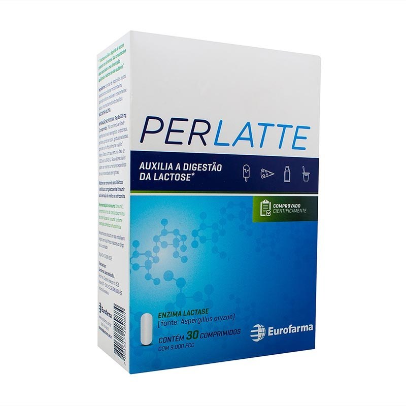 Suplemento de Lactase Perlatte 9000 FCC 30 comprimidos