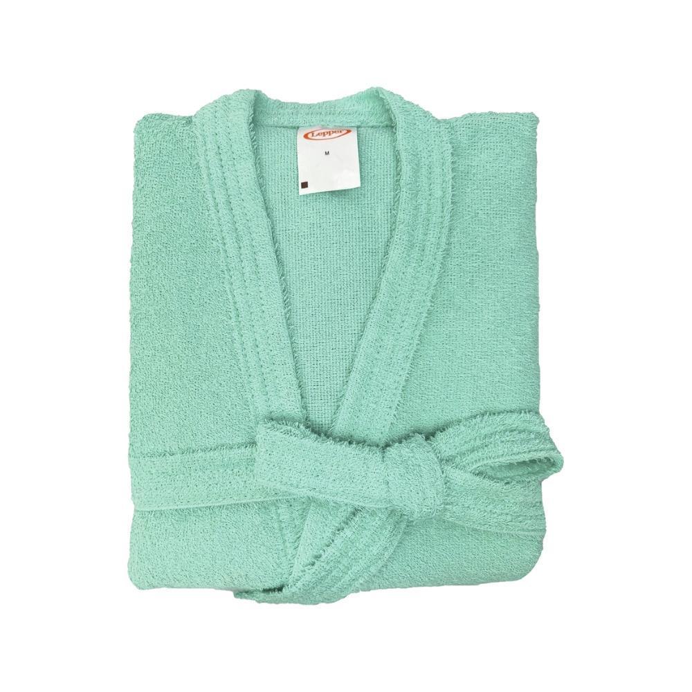 Roupão Adulto Felpudo Curto Havai Tamanho M Verde Água Lepper