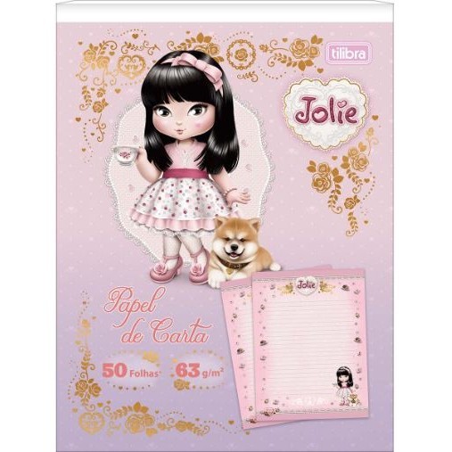 Bloco Papel De Carta Da Jolie Com 50 Folhas - Tilibra Verde