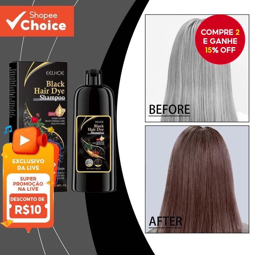 Shampoo Escurecimento Capilar Com Extrato He Shou Wu-Hidratante Profundo , Reparador 100ml
