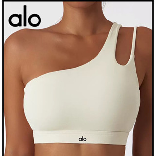 Alo à prova de choque reunião correndo esportes Yoga sutiã exterior usar colete Irregular roupa interior feminina em Oferta na Shopee