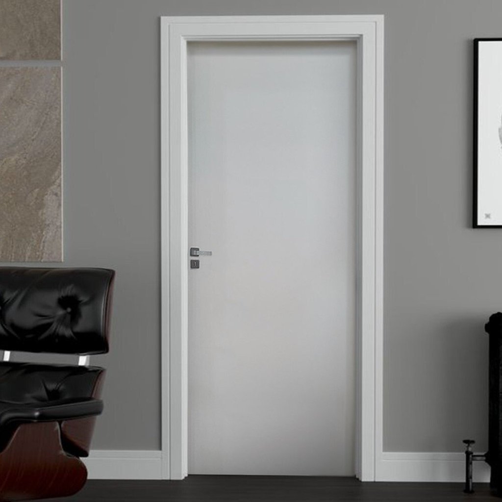 Kit Porta de Madeira 210x82cm Batente 7,5cm Lisa Primer Uniportas Abertura Esquerda Esquerda em Oferta na Shopee