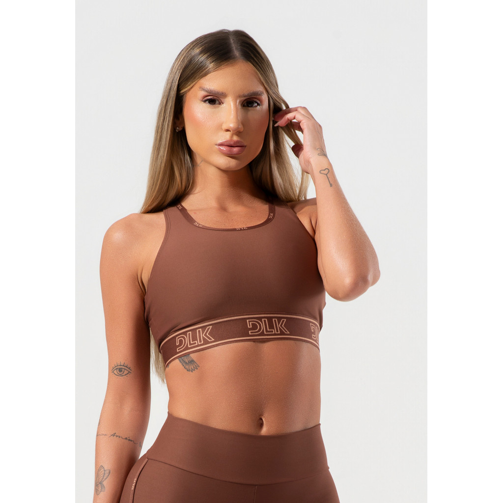 TOP FITNESS FEMININO COM BOJO E ELÁSTICOS ACTIVITY DLK em Oferta na Shopee