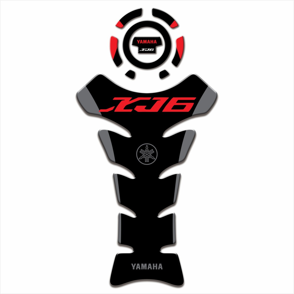 Adesivo Protetor Tanque Tankpad e Bocal 3d Resinado para Moto Yamaha Xj6 F 2010 a 2019 MS202