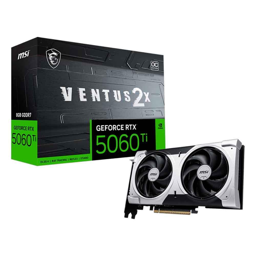 Placa De Video Msi Geforce Rtx 5060 Ti Ventus 2x Oc Plus 8gb Gddr7 128bits 912-v
