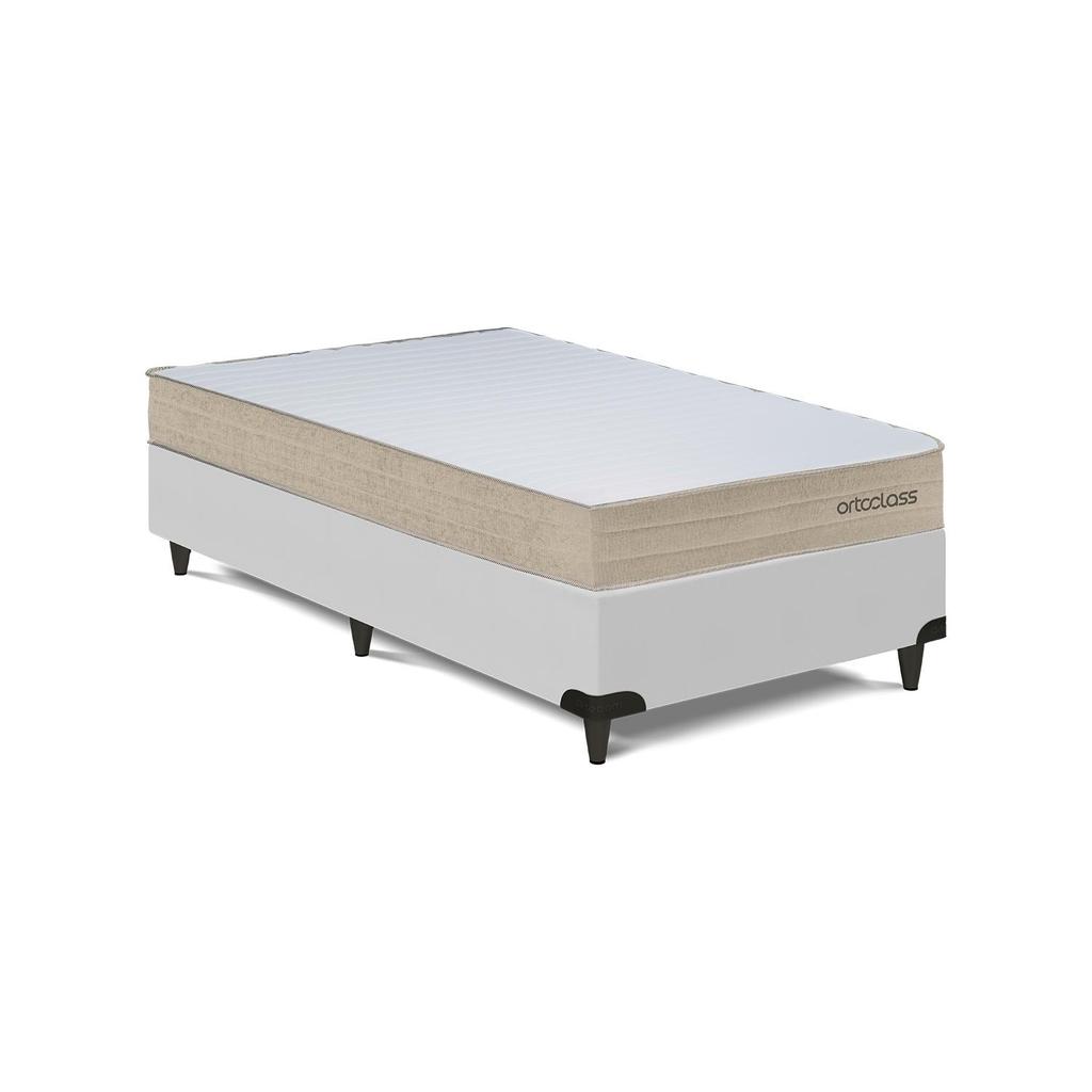 Cama Box e Colchão Poli D33 Ortoclass - Solteiro(88x188) em Oferta na Shopee