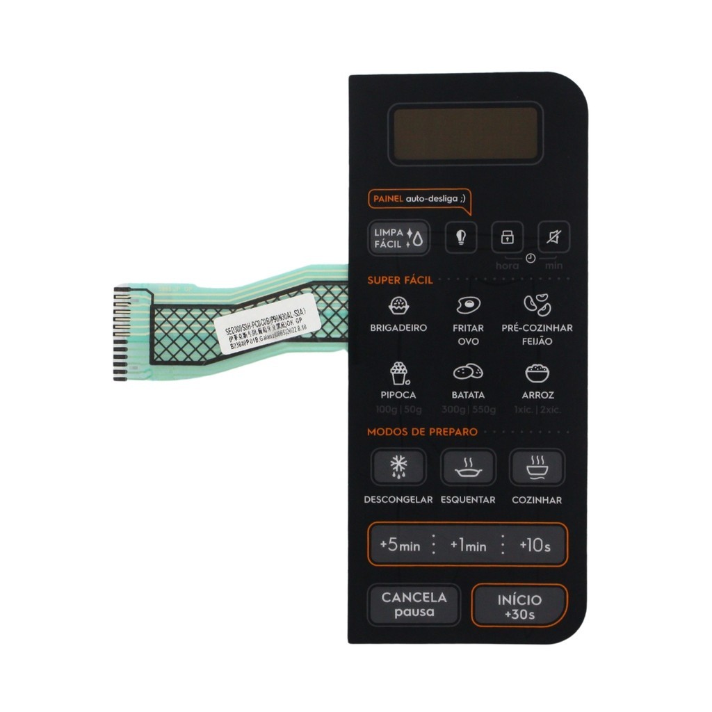 Membrana Painel De Controle Microondas Electrolux Mc34s Mc34b Orig - A17774001