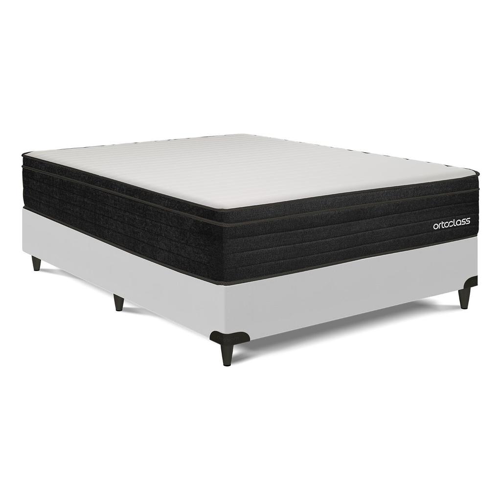 Cama Box e Colchão Poli Pillow D45-Casal (138x188)-Ortoclass em Oferta na Shopee