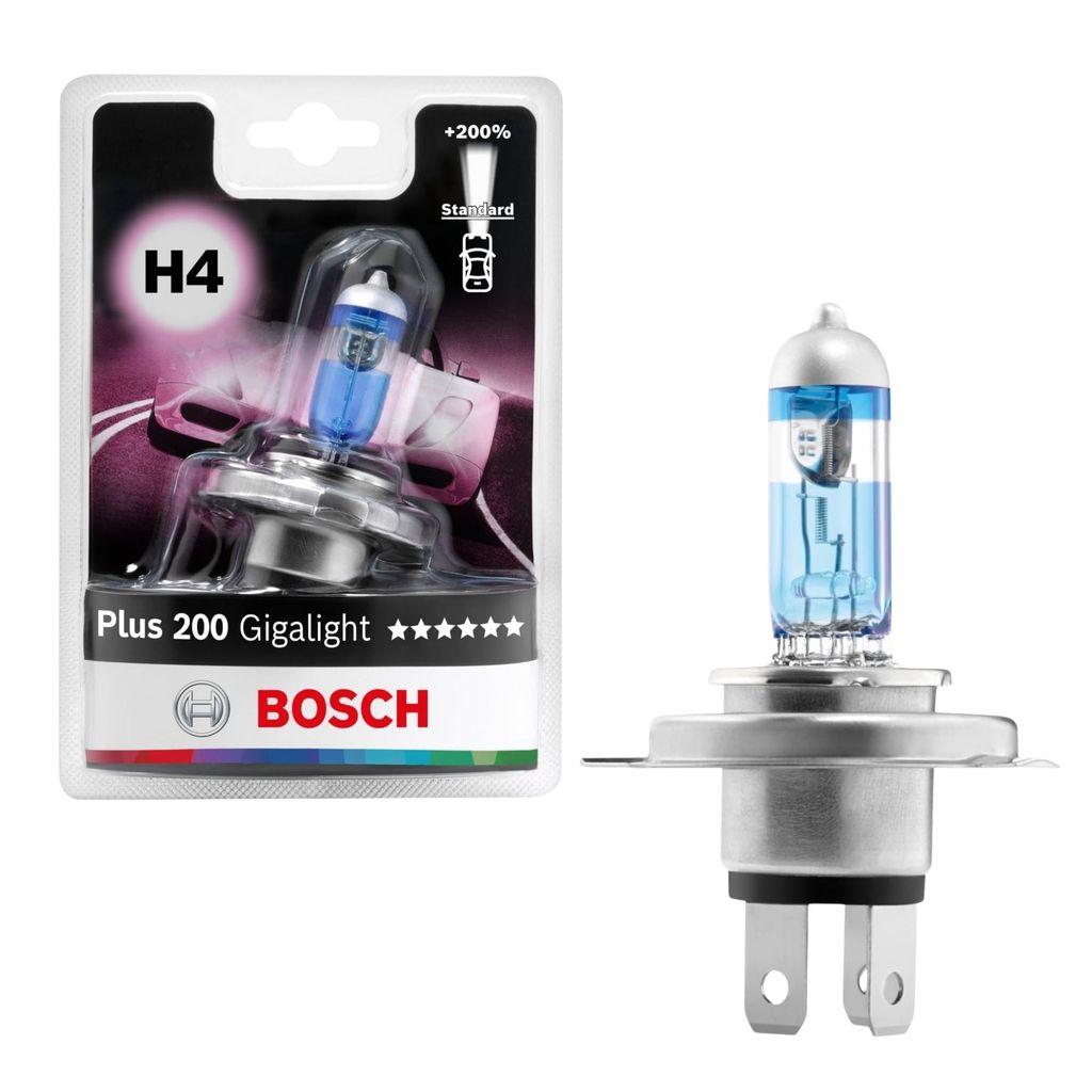 LÂMPADA UNITÁRIA BOSCH ORIGINAL GIGA LIGHT PLUS 200 FAROL ALTO BAIXO E NEBLINA H4 60/55W 12V em Oferta na Shopee