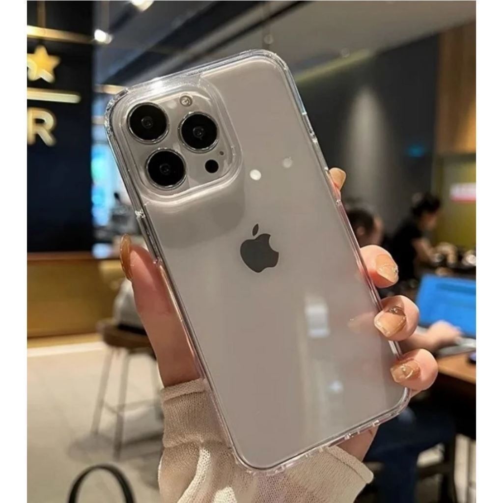 Capa Clear Space Transparente Alta Proteção Compatível iPhone 7 11 13 14 15 16 Pro Max Premium em Oferta na Shopee