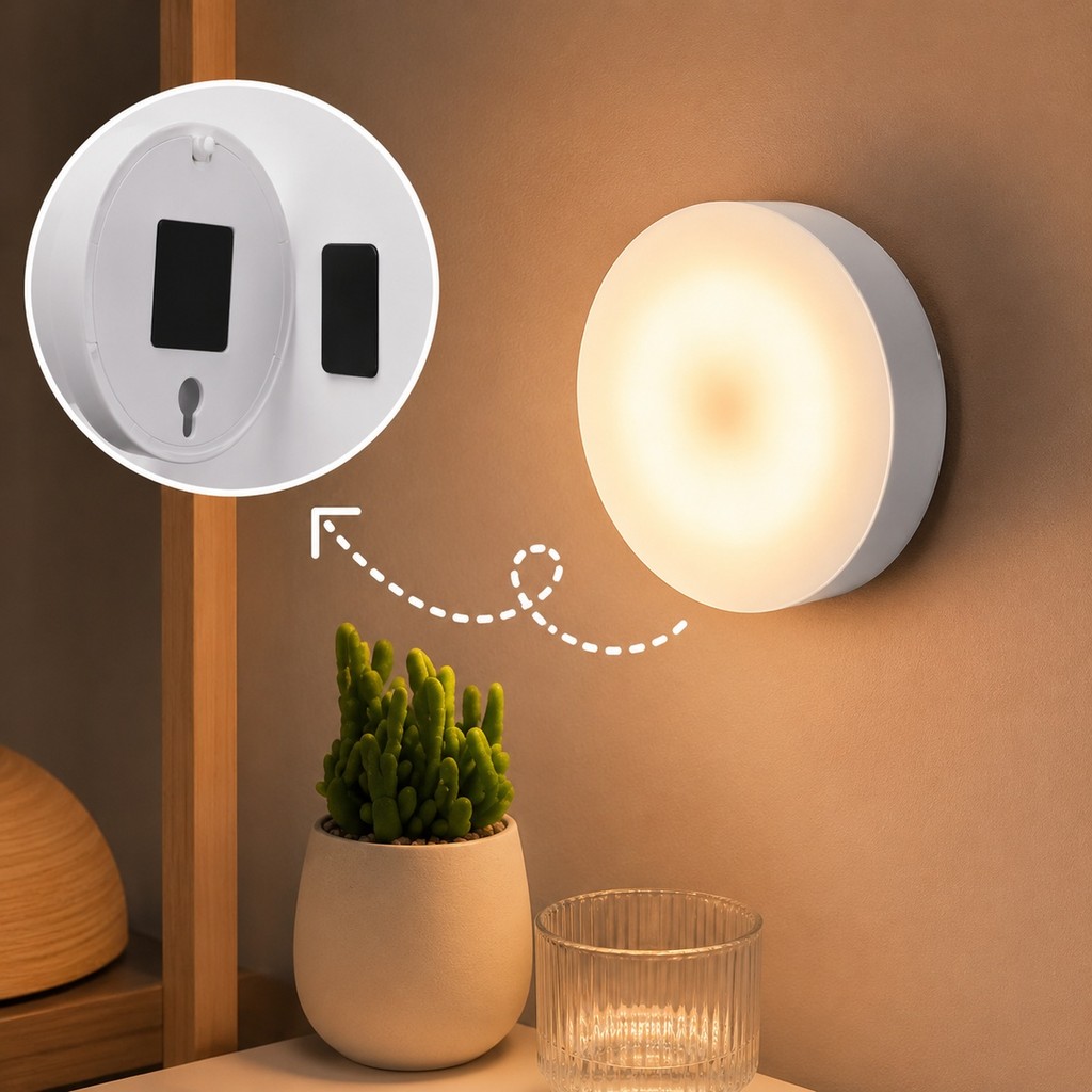 Luminária LED com Sensor Inteligente Acionamento Automático Recarregável Iluminação para Armário Corredor OIH-4815 · foto 2