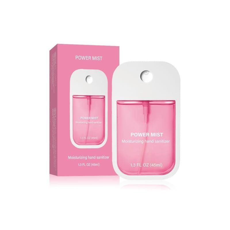 Spray Desinfetante para Mãos Poderosamente Hidratante, Tamanho de Viagem 45ml/1.5 fl oz, Desinfetante Portátil e Bonito 