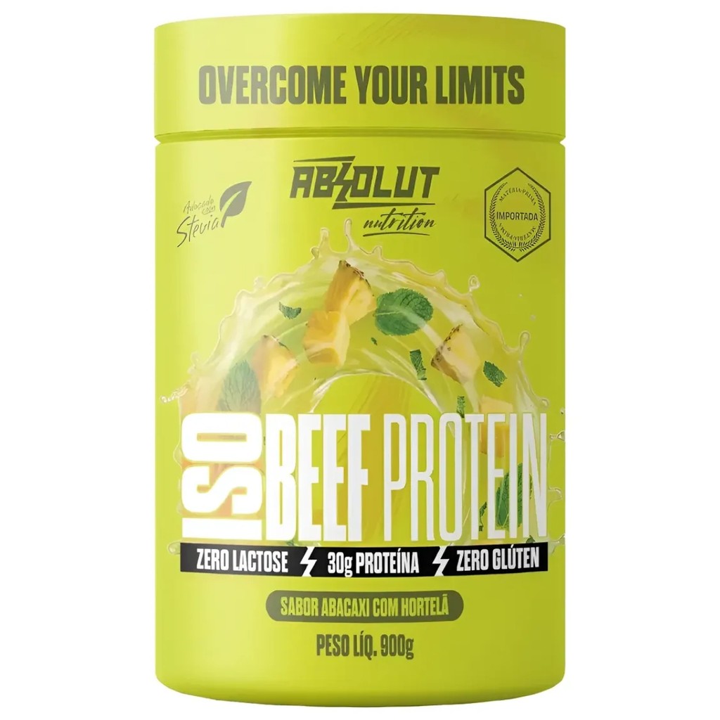 Iso Beef Protein Zero Lactose Pote Com 900g Absolut Nutrition