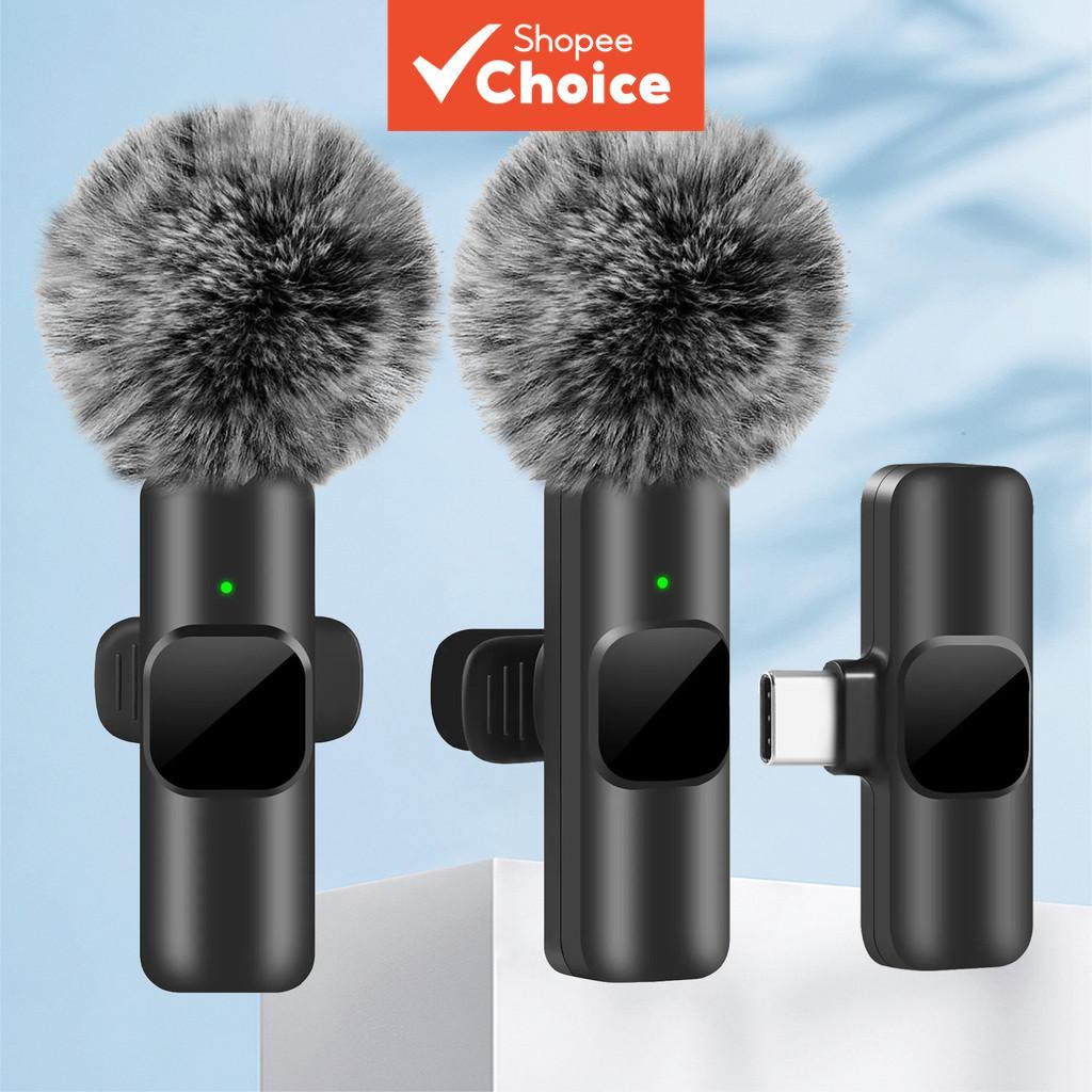 Mini Microfone De Lapela Sem Fio Para Gravação De Vídeo Em Smartphone PC